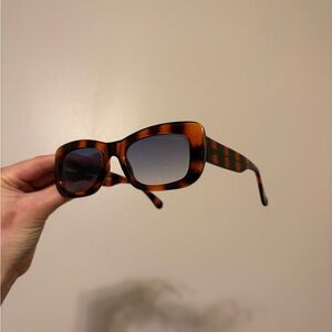 Women’s Tortoiseshell Square Sunglasses - Brown Gradient Lenses